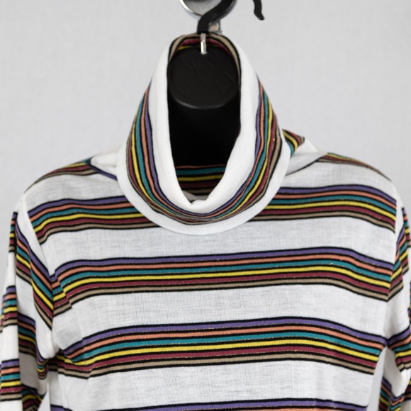 Helen Sue turtleneck striped sweater size L - Picture 3 of 10